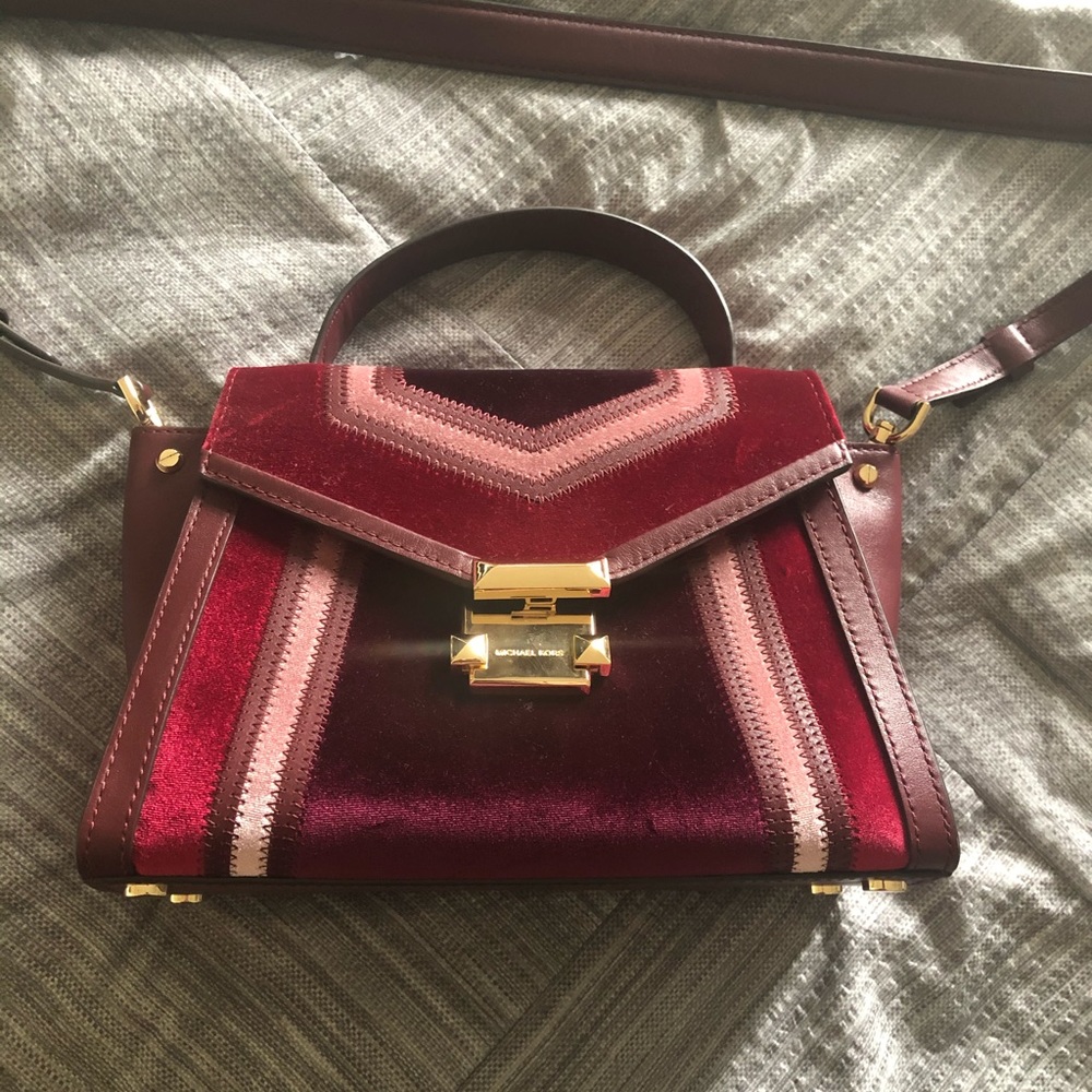 Michael Kors Crossbody Red Velvet handbag